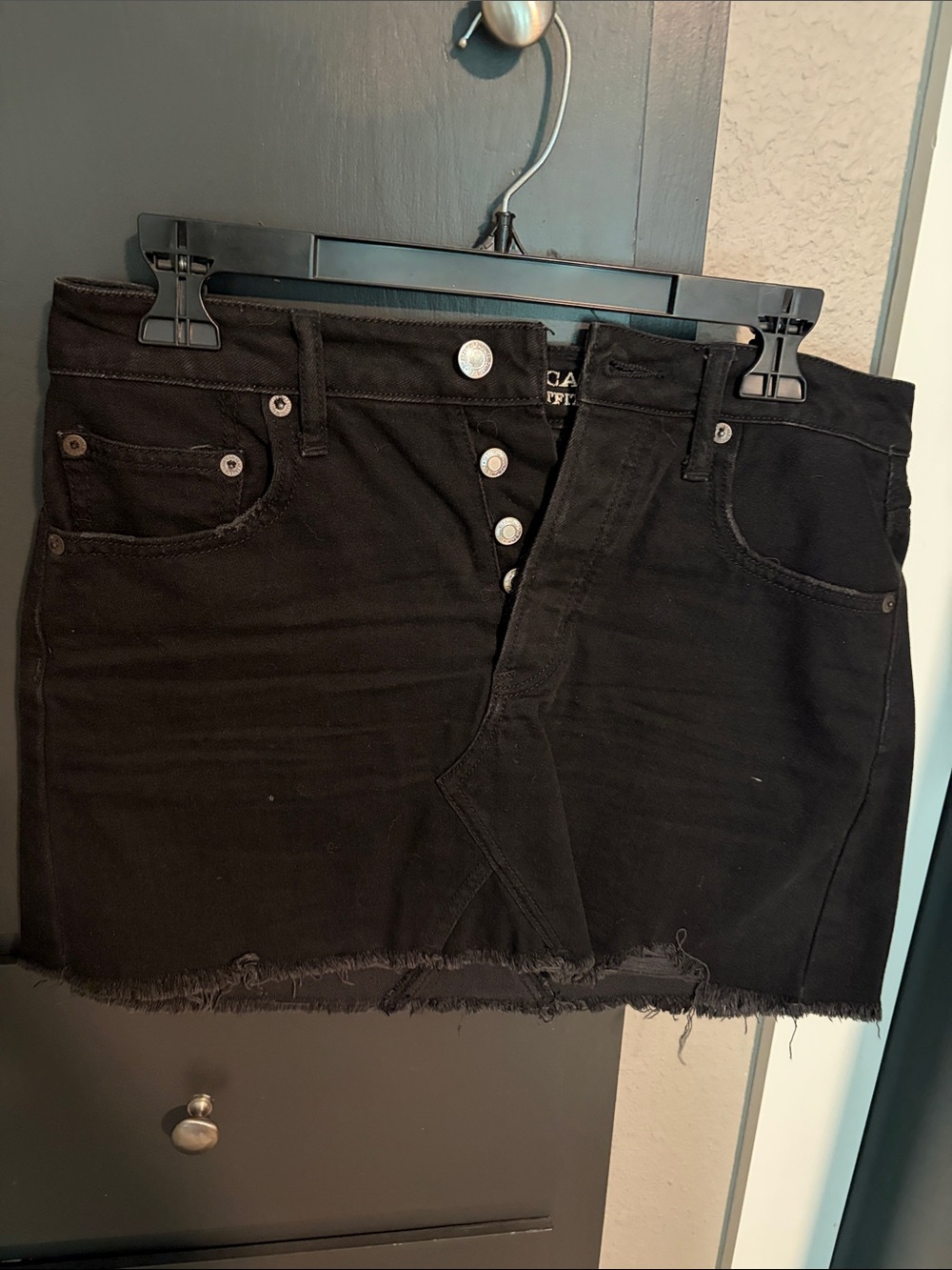 American Eagle Outfitters Black denim festival mini